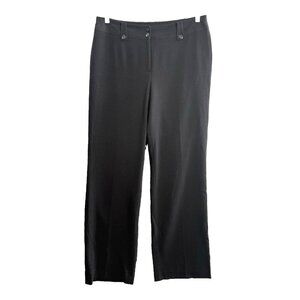 ATELIER Women Wide Leg Pants Sz 10 Black Trousers Office Career Work Casual 31-4